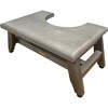 8" SerenityPoo Teak Wood Ergonomic Toilet Stool Light Gray - CoastalVogue: Durable Bathroom Step, 5-Year Warranty - 2 of 4