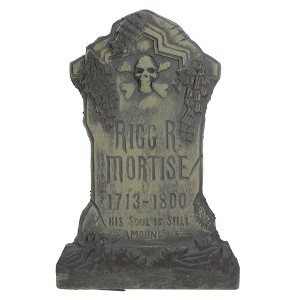 Northlight Tombstone "Rigg R Mortise" Halloween Yard Decoration - 28.5" - 1 of 4