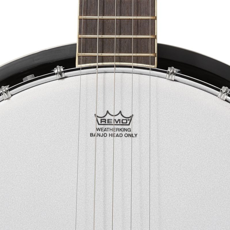 Jameson Guitars 5-String Banjo with 24 Brackets, Closed Solid Back, and Geared 5th Tuner, 3 of 7