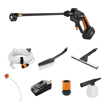 Worx WG620.1 POWER SHARE 20-Volt 320 PSI 0.53 GPM Hydroshot Cordless Portable Pressure Washer, Battery and Charger Included