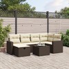 vidaXL 6 Piece Patio Sofa Set with Cushions Poly Rattan - 2 of 4