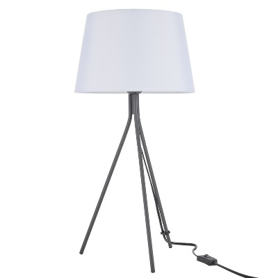 24" Black/White Metal Tripod Table Lamp - Nourison