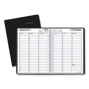 DayMinder Weekly Appointment Book, Vertical-Column Format, 11 x 8, Black Cover, 12-Month (Jan to Dec): 2025 - 1 of 4