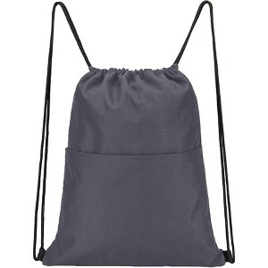 Hachikiko Drawstring Backpack Water Resistant String Bag Sports Sackpack Gym Sack with Side Pocket for Men Women - 1 of 4