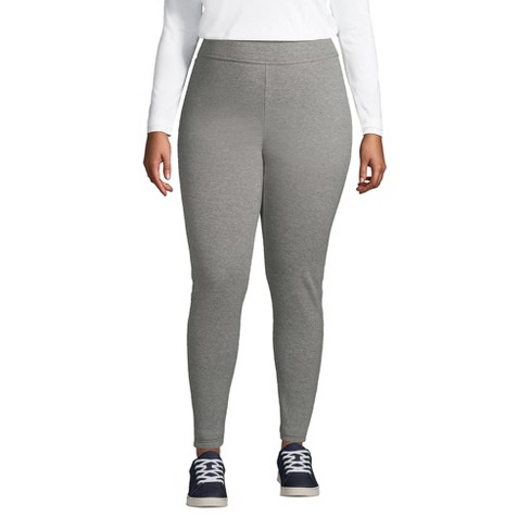 Lands' End Women's Tall High Rise Serious Sweats Fleece Lined Pocket  Leggings - Large Tall - Charcoal Heather : Target