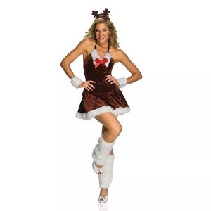 Rubie's Christmas Festive Female Reindeer Adult Costume - 1 of 4