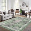 Washable Rug Vintage Area Rug Non Slip Non Shedding Rugs Medallion Distressed Low Pile Rug Oriental Accent Throw Carpet for Living Room Bedroom - 2 of 4