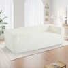 VYNXARIA 89 inch Modern Corduroy Couch, 3 Seats Plush Sofa with Squared Arm,Luxury Comfy Seat Super Soft Couches,Beige - 2 of 4
