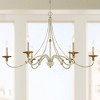 Minka Lavery White Gold Chandelier 40" Wide Farmhouse French 6-Light Fixture for Dining Room House Foyer Kitchen Entryway Bedroom - 2 of 3