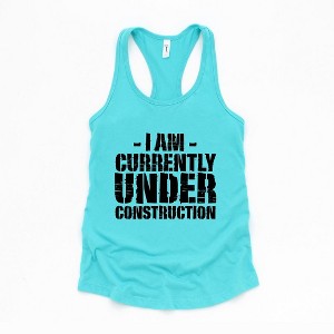 Simply Sage Market Women's Currently Under Construction Racerback Tank - 1 of 4