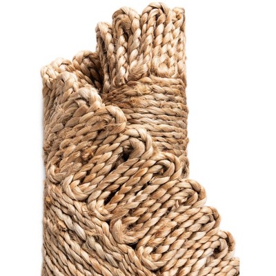 Handmade Round Brown Braided Jute Area Rug