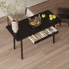 FUFU&GAGA Black Study Table: Elegant Design, Ample Storage, Durable Build - 3 of 4