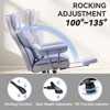 Efomao Desk Office Chair 400LBS, Big and Tall PU Leather Computer Chair, Executive Office Chair with Footrest and Lumbar Support (Light Purple) - 2 of 4