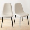 Set of 2 Upholstered Dining Chairs with Metal Legs, Modern Fabric Accent Chairs for Kitchen or Dining Room-Maison Boucle - 4 of 4