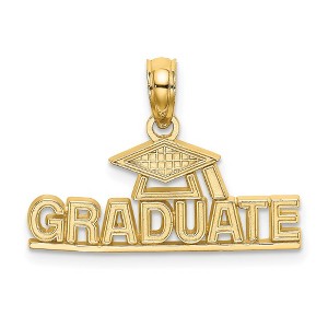 Black Bow Jewelry 14k Yellow Gold Graduate Charm - 1 of 4
