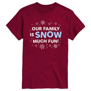Men's - Instant Message - Family Snow Much Fun Short Sleeve Graphic T-Shirt - 1 of 3