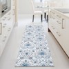 Washable Vintage Floral Print Living Room Rugs, Retro Accent Non Slip Large Carpet for Bedroom Home Office - 4 of 4