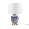 Hampton Hill 15"x22.5" Mystique Blue Ceramic Ginger Jar Artistic (Includes LED Light Bulb) Table Lamp: Modern Design, UL Listed - 3 of 4