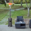 Tangkula Patio Rolling Steel Heater Freestanding Outdoor Propane Heater w/Table Suitable for Garden Wedding & Party - 2 of 4