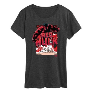 Women's - Marvel - Angry Red Hulk Short Sleeve Graphic T-Shirt - 1 of 4