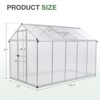 Aoodor Walk-in Greenhouse Polycarbonate Panel Hobby Greenhouses with Aluminum Frame Heavy Duty with 1 Vent Window & Lockable Door - 4 of 4