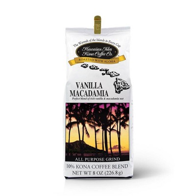 Hawaiian Isles Vanilla Macadamia Blend Medium Roast Ground Coffee - 8oz