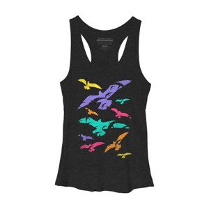 Women's Design By Humans Birds Flying In Color By Expo Racerback Tank Top - 1 of 2