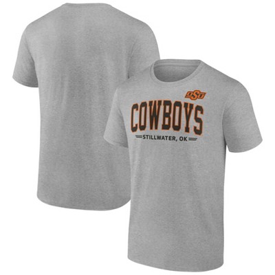 NCAA Oklahoma State Cowboys Men's Gray Bi-Blend T-Shirt