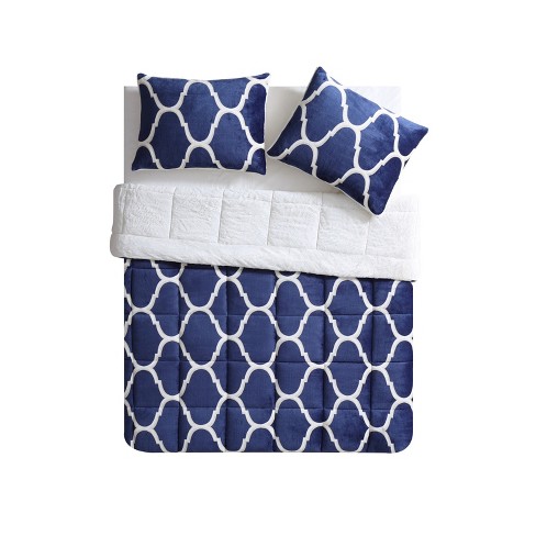 James Printed Mink To Faux Fur Reversible Comforter Set Vcny