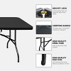GlasFlength Folding Tables Adventure Ready Folding Table Rugged Design for Outdoor Events and Compact Living, Black, 95.98"*30"*28.46" - 3 of 4