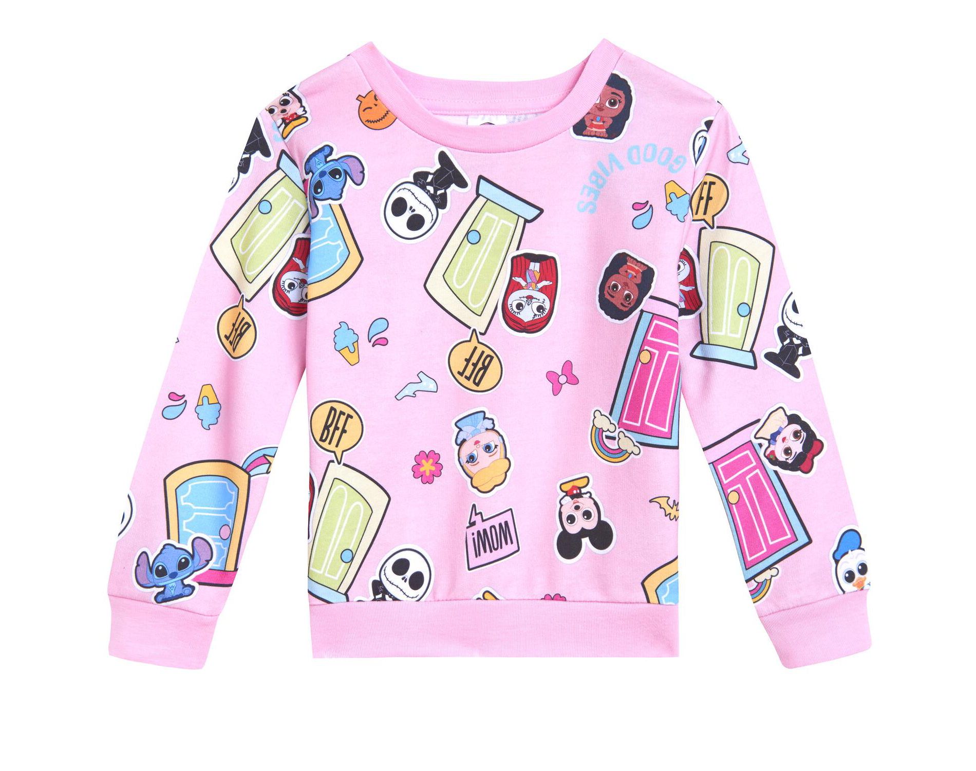 Disney Girls' Pullover Sweatshirt Little Kid to Big Kid