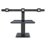 27" Standing Desk Converter with Triple Monitor Arm USB Charger Black - Rocelco