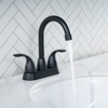 WOWOW 4 in. Centerset Double-Handle High Arc Bathroom Faucet - image 3 of 4