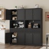 70" Fluted Pantry Cabinet with Countertop,Tall Storage Cupboard with Doors&Drawer, Freestanding Kitchen Organizer for Dining,Living Room - 3 of 4