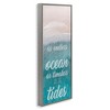 Stupell Industries Timeless As Tides Beach Phrase Framed Giclee Art, Gray, 10" x 24" - 2 of 4