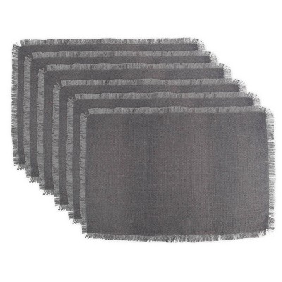 6pk Jute Placemats Gray - Design Imports