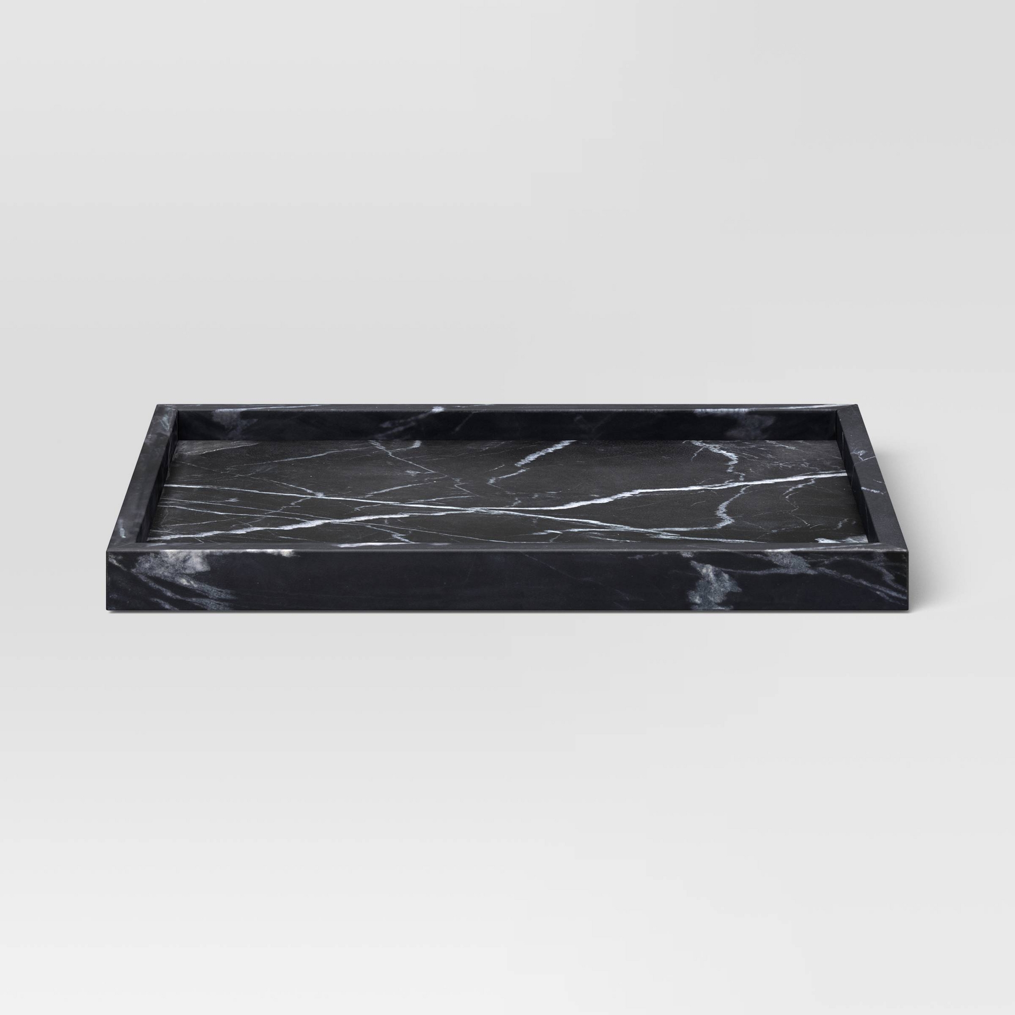 Marble Rectangle Tray Black - Threshold™