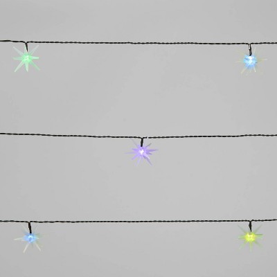 10ct LED 3D Frosted Starburst Color Changing Christmas String Lights with Green Wire - Wondershop™