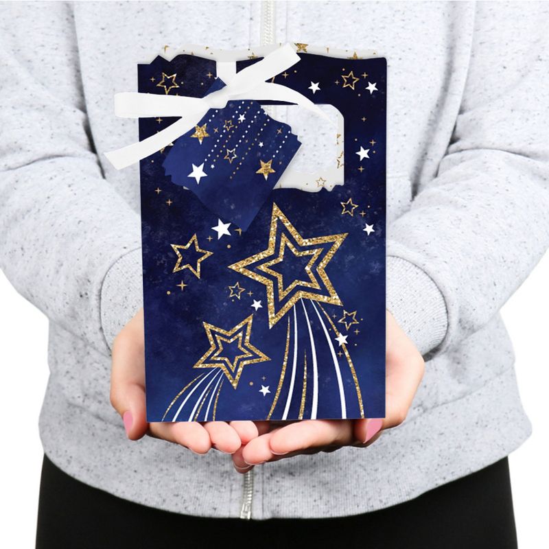 Big Dot of Happiness Starry Skies - Gold Celestial Party Favor Boxes - Set of 12, 5 of 7