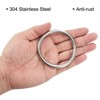 Unique Bargains Stainless Steel Seamless Welded DIY O Ring Buckles 20 Pcs Silver - 4 of 4