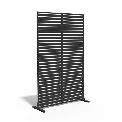 Syemin Patio Decorative Screens Outdoor Privacy Screen 6-Piece Classic Sheet Screen for Blinds, Privacy Screen, Black, 45.47"*15.75"*72.05"