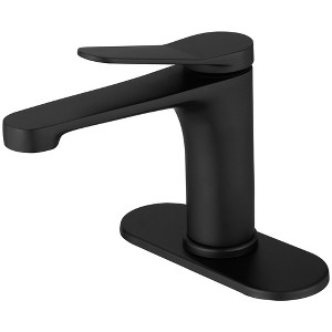 BWE Single Hole Single-Handle Bathroom Faucet in Matte Black - 1 of 4