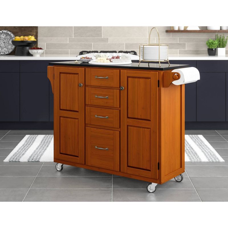 4 Drawer Kitchen Carts And Islands with Granite Top Brown - Home Styles, 5 of 12
