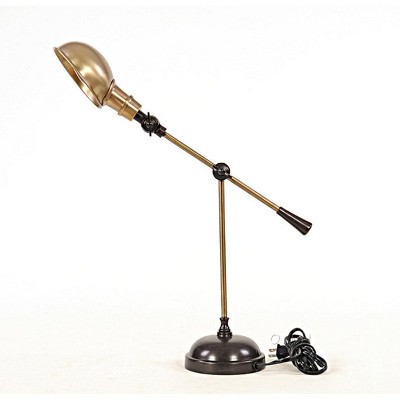 Lamp Brass Finish – 20 Inch Height – Adjustable Aluminum Desk Lamp By Old Modern Handicrafts