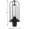 Progress Lighting, Watch Hill, 1-Light, Outdoor Post Lantern, Textured Black, Clear Seeded Glass, Shade Included - 2 of 2