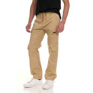 Canada Weather Gear Men’s 4-Pocket Lightweight Cargo Pants – Elastic Waistband with Drawstring, Adjustable Hem, Relaxed Fit - 1 of 4