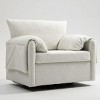 CAVINAS Oversized Swivel Armchair, Modern Swivel Accent Chair & Single Sofa Lounge for Living Room & Bedroom - 4 of 4