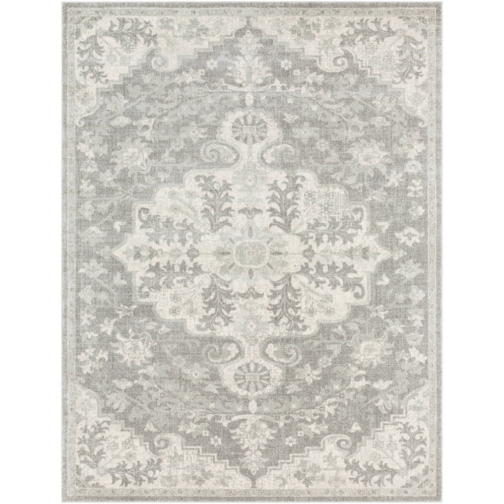 Livabliss 7'10"x10'3" Abby Traditional Rugs Light Gray/Beige: Medium Pile, Stain & Fade-Resistant, Indoor Use