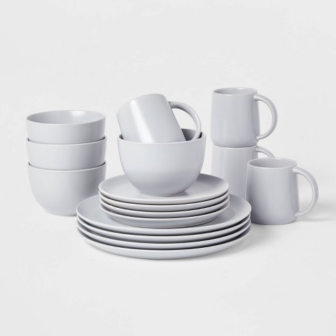 Table 12 16-piece Dinnerware Set, Stonewashed Dinnerware Set For 4  Including Dinner Plates, Dessert & Salad Plates, Bowls, Mugs, Modern  Kitchen Set : Target