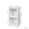 SKRAN Modular Wine Bar Cabinet with Storage Shelves and Hutch for Dining Room, White - Particle Board and MDF, 17.80"L x 15.95"W x 35.43"H - 3 of 4
